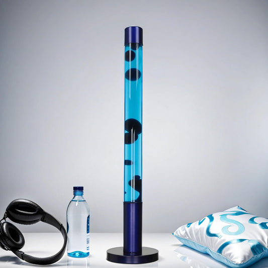 XXL lava lamp, large blue purple, retro lamp, cool, mysterious, magical, 76 cm, G9 50 W with cable switch, including bulb, volcano floor lamp