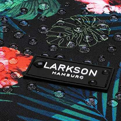 LARKSON Gym Bag Women & Men Flower Pattern - No. 7 - Backpack for Women for Sports and Festivals - Small Backpack with Inner Pocket - Outer Pocket for Quick Access