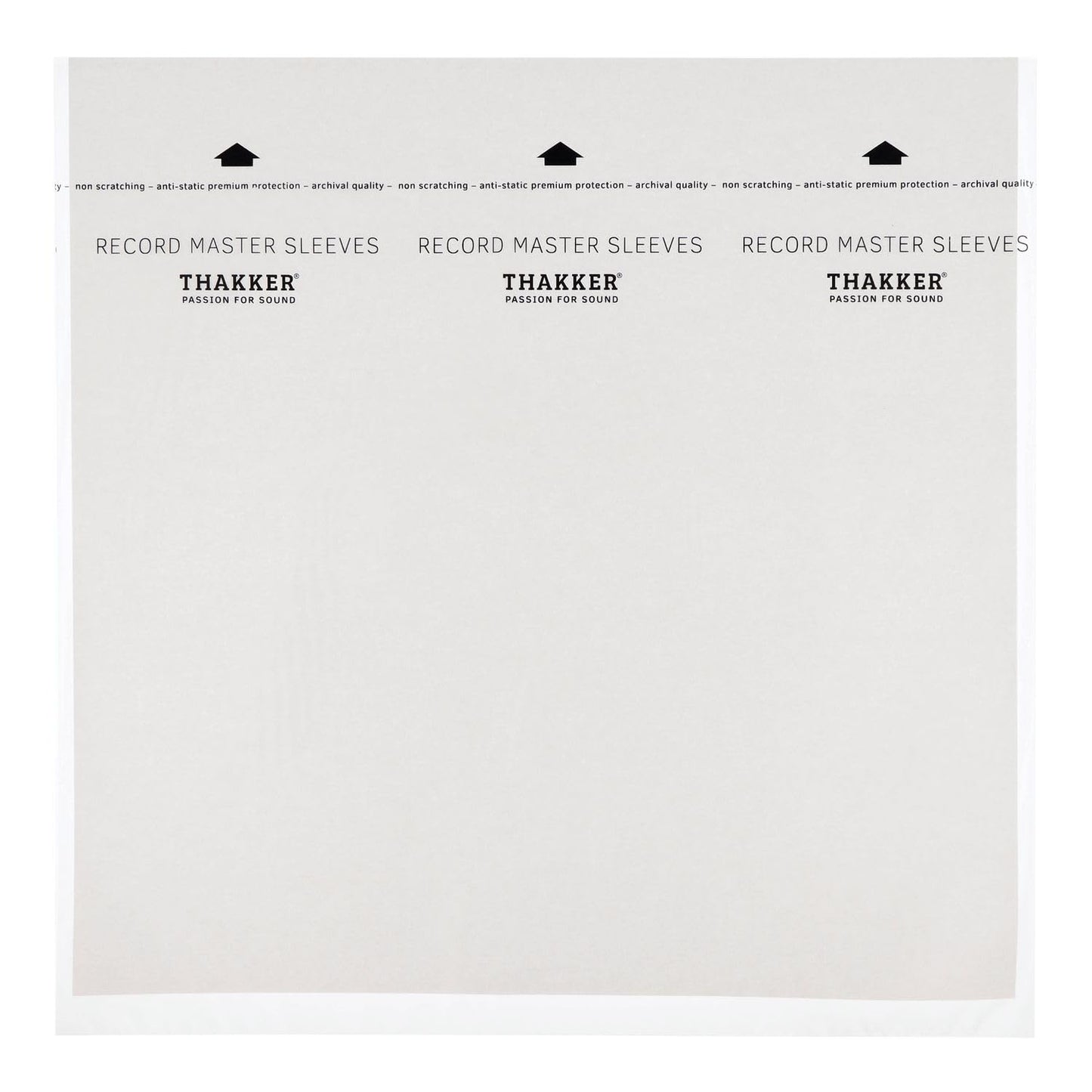THAKKER Record Master Sleeves 12" - 50 antistatic inner sleeves | rice paper lining | premium protection for 12 inch vinyl records, LPs & Maxi singles | archival sleeves in collector's quality