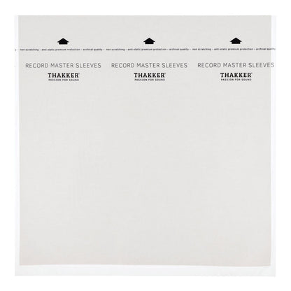 THAKKER Record Master Sleeves 12" - 50 antistatic inner sleeves | rice paper lining | premium protection for 12 inch vinyl records, LPs & Maxi singles | archival sleeves in collector's quality