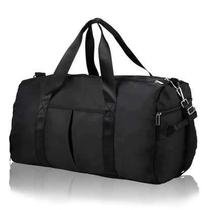 DAYGOS sports bag for men, duffle bag with shoe compartment & wet pocket, waterproof 40L gym bags, swim bag, training bag for sports, gym & fitness, weekend travel duffel bag (black)