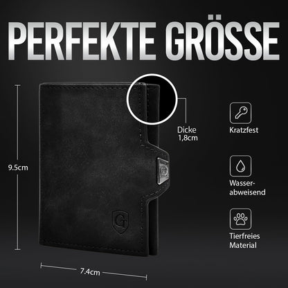 GenTo - Slim wallet with coin pocket & RFID NFC protection - Mini wallet - thin slim card holder money clip credit card holder men & women - includes gift box