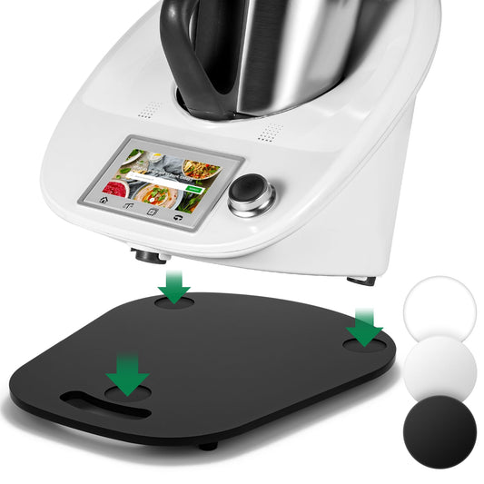 for Thermomix TM6 TM5 sliding board Acrylic, Ticanros Premium Quick Move Rolling Board for Thermomix Vorwerk Kitchen Machine TM6 Accessory Base Board, Glossy Black