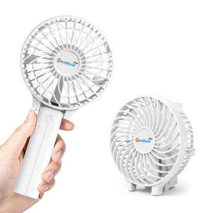 Jonwall USB hand fan, portable mini hand fan rechargeable desk fan foldable personal desk fan for home office camping travel white.