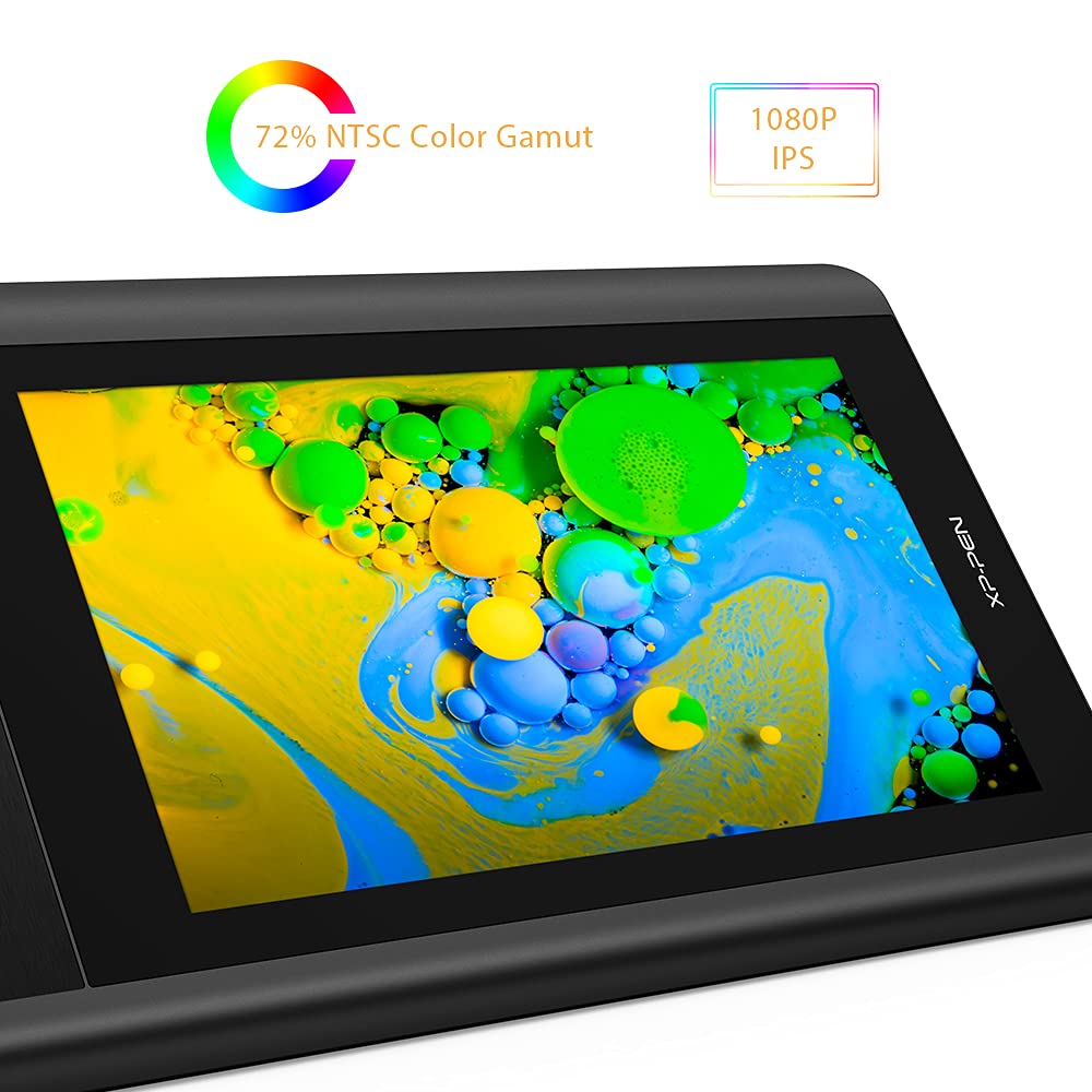 XP-Pen Artist 12 graphic display, graphic monitor, drawing pen tablet, pen display. 1920 x 1080 HD IPS with touch bar. Drawing pen with eraser for remote learning and home office.