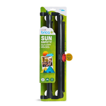 Munchkin Car Sun Shades, 2-pack, removable vehicle sunshades for maximum UV protection, with heat indicator, fits most cars, essential travel and baby car accessory.