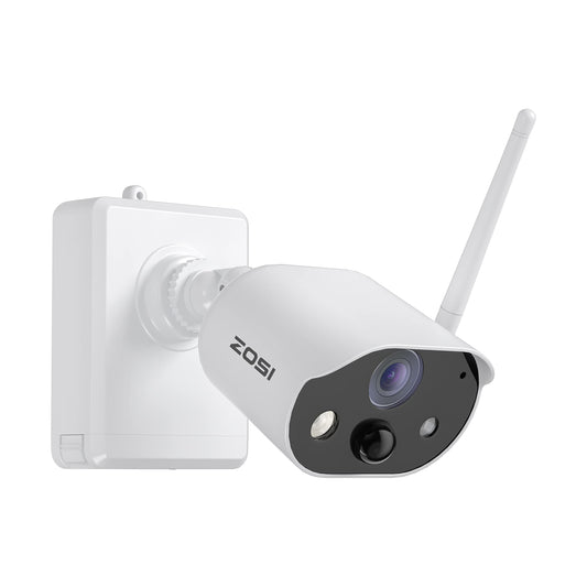 ZOSI 2K Wireless Battery Outdoor Surveillance Camera, 3MP WiFi Battery Camera with Spotlight, 2-Way Audio, Person Detection, C309