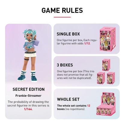 POP MART Peach Riot Rush Hour Series Figures Collectible Art Toys Action Figures Gift Whole Set