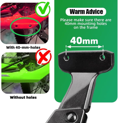 RBRL bike stand with 40 mm hole spacing, Adjustable bike stand made of aluminum alloy, Durable and non-slip, suitable for 24-29 inch MTB, Ebike, Extra stable up to 45 kg load.