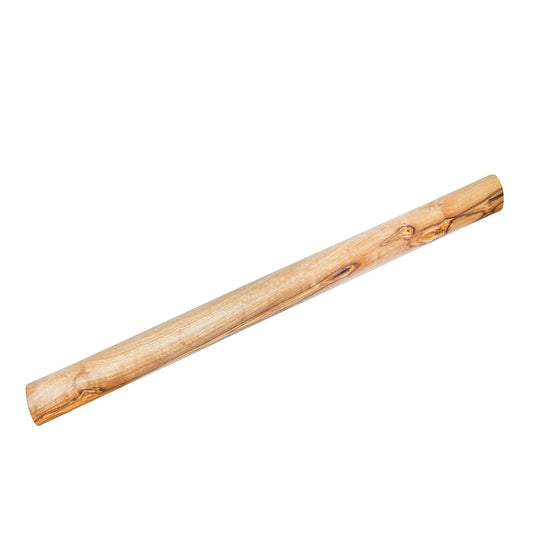 NATUREHOME wooden dough roller for spreading pizza, crepes, cakes, noodles, and pastry. Handmade, handle-less noodle rod, 42x4 cm.