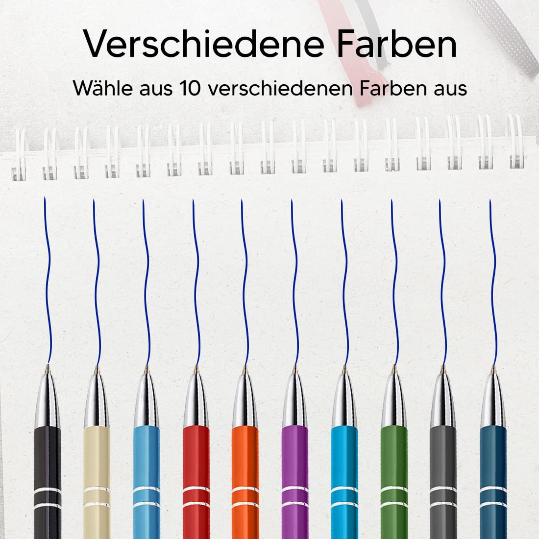 Polar effect 20 red metal pens with engraving - great birthday gift idea - promotional item - refillable jumbo ink cartridge - blue ink.