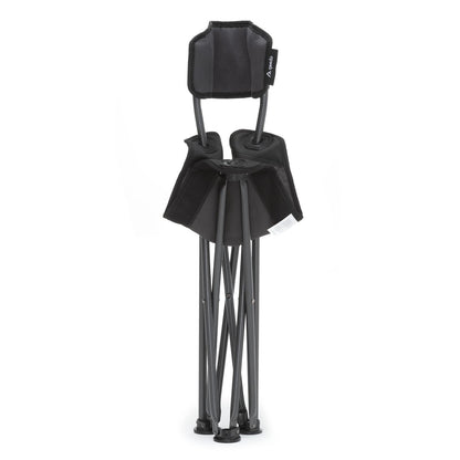 Qeedo Johnny Tripod - The comfortable & foldable three-legged stool, lightweight & compact, perfect chair for camping, fishing, festivals & traveling - Folding stool with backrest, lightweight, padded & supports up to 130 kg.