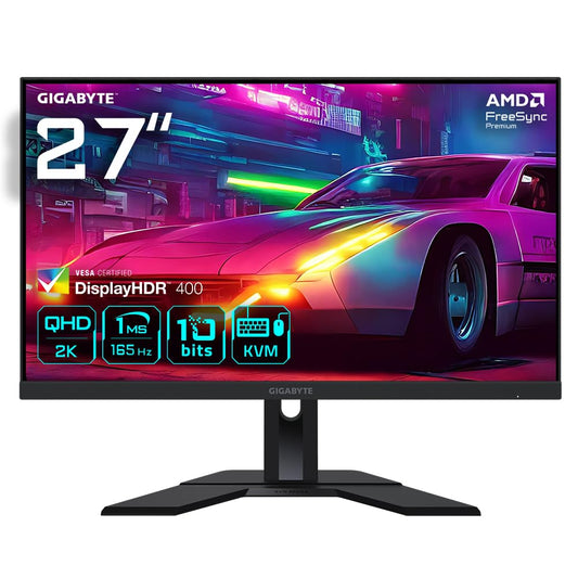 GIGABYTE M27Q 27" QHD Gaming Monitor - 2560 x 1440, 170Hz, 0.5ms, 350 cd/m², FreeSync Premium, Display HDR400, HDMI 2.1, DisplayPort 1.4