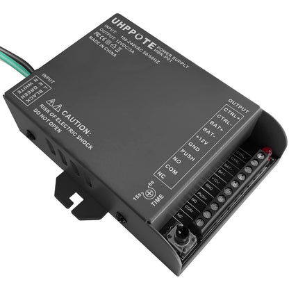 UHPPOTE AC 110-240V to DC 12V 3A Power Supply for Door Access Control Universal Voltage
