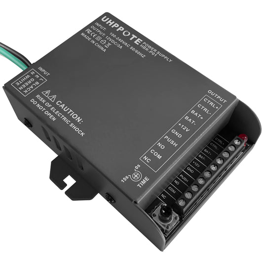 UHPPOTE AC 110-240V to DC 12V 3A Power Supply for Door Access Control Universal Voltage