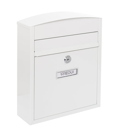 Arregui - Stainless steel mailbox, 28.5 x 24 x 9.5 cm, white.