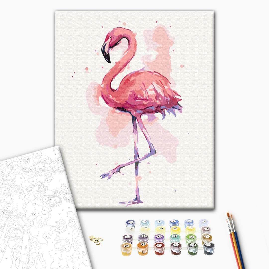 murando - Paint by Numbers Flamingo Animals Bird 40x50 cm Painting Set with Wooden Frame on Canvas for Adults Kids Painting Hand Painted Kit DIY Gift Decoration n-A-1282-d-a