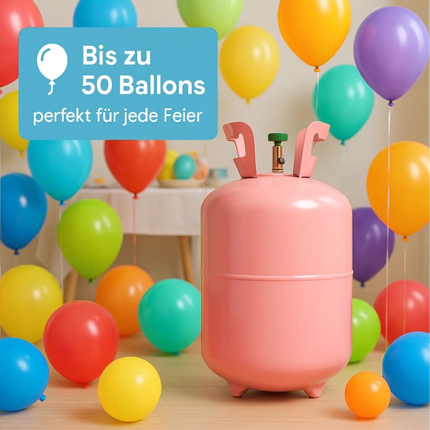 Balloon gas - Helium Balloon Gas for up to 50 balloons - Helium Gas Tank XXL