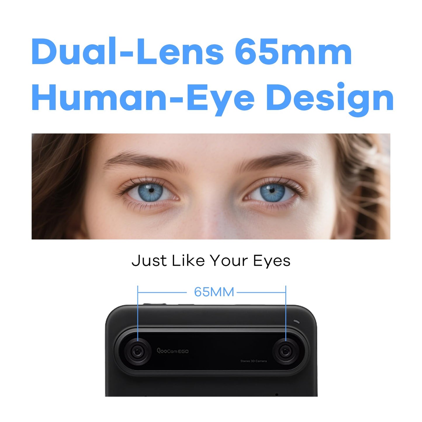 KanDao QooCam EGO 3D Camera - 24MP Photos, 4K 60FPS Videos Viewer-Integrated 3D Stereoscopic Camera. Compatible with VR Headsets, AR Glasses, and Projectors. Black Charging Kit.