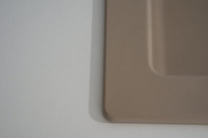 Respekta Ohio mineral sink in sand beige / 1 basin inset sink in 50 x 44 cm / sink suitable for base cabinets from 50 cm width