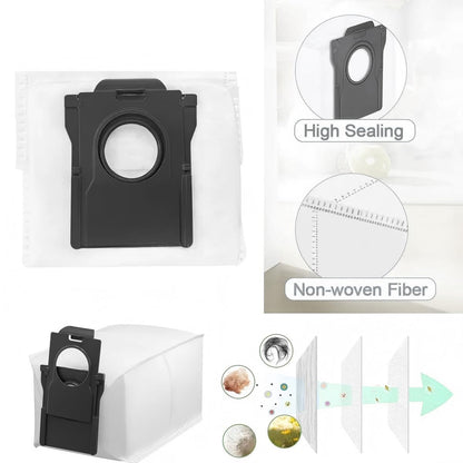 AVAENZO accessory set for Dreame D10 Plus Gen 2 robot vacuum, 1 main brush, 4 side brushes, 4 filters, 3 dust bags, 3 wipes. Robot replacement parts.