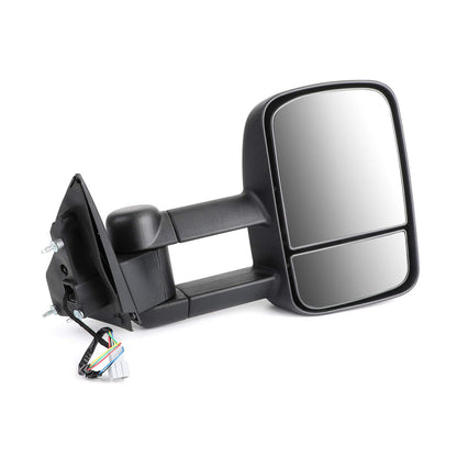 Areyourshop Extendable Towing Mirrors for Ford Ranger MK PX XL XLT XLS Wildtrak 2012-ON - Manual Telescoping, Black ABS, with Smoke Indicators, Left and Right