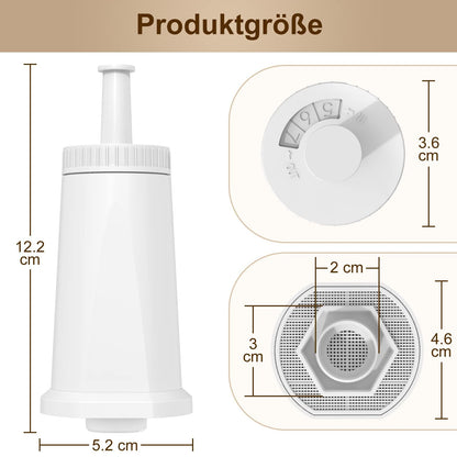 ARETHONE water filter replacement for Sage coffee machine, 4 pieces replacement for Sage Barista Express Pro water filters. Compatible with SES810/SES880/SES920/SES980/SES990/SES875/SES008/BES008.