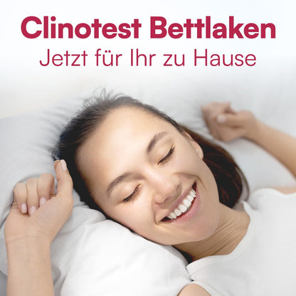 Clinotest Premium 100% cotton flat sheet without elastic band 160x280 cm - Resilient bed sheet in hotel quality, can be used as tablecloth, photo backdrop, cover & blanket - for care facilities.