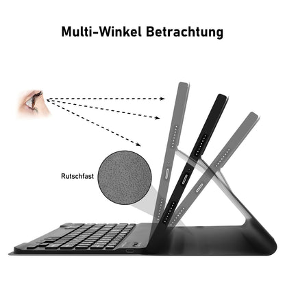 Hofsos case for Xiaomi Pad 6/6 Pro 11 inch 2023, (QWERTZ German) Xiaomi Pad 6 case with keyboard, protective cover with Pencil holder Wireless keyboard for Pad 6/6 Pro, Black