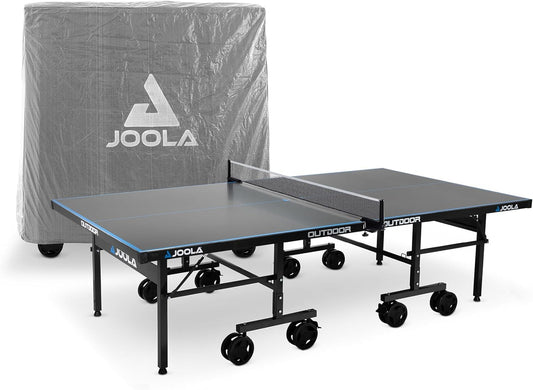 JOOLA Outdoor Aluminium PRO Table Tennis Table Weatherproof with Cover & Unisex – Adult Table Tennis Set, Multicolored, One Size