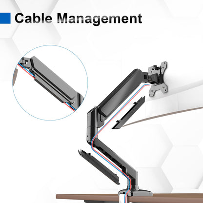 GRIFEMA Monitor Mount, for 13-32 inch Screen, Monitor Stand, Height Adjustable, Rotatable Monitor Arm, Max 9Kg, Screen Mount Vesa 75x75 / 100x100, Black