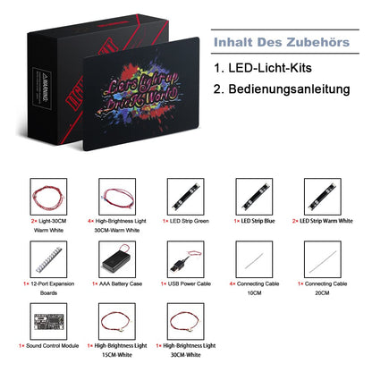 Voice control LED light set for Lego 21188 Minecraft The Llama Village set (No Lego model), decoration lighting set for Minecraft Lego The Llama Village. Creative gift.