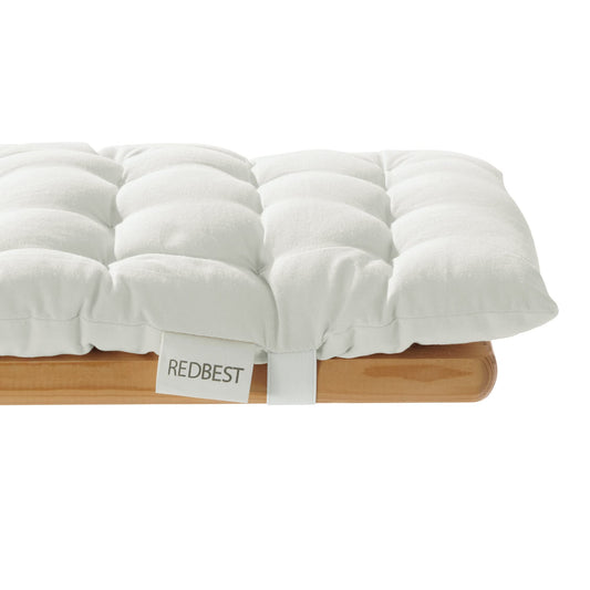 REDBEST beer bench pad, seat cushion for beer tent set padded 2-pack white size 25x220 cm - durable and long-lasting, comfortable seating comfort, with elastic bands