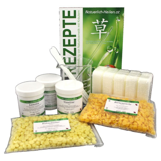 Make natural cosmetics yourself - starter kit - recipes for natural cosmetics made from herbs. Make beauty care from head to toe yourself.