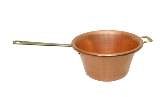 CERIANI copper pot for polenta with brass handle. Diameter 24 cm.
