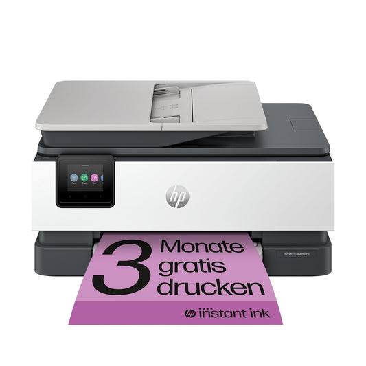 HP OfficeJet Pro 8122e All-in-One Printer, Instant Ink enabled, HP+, Printer, Scanner, Copier, Fax, WiFi, LAN, Duplex, HP ePrint, Airprint, Basalt