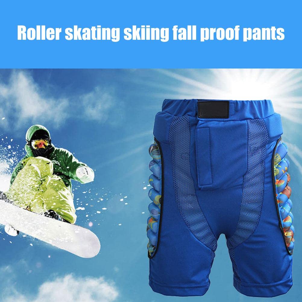 POXIAO Padded Children's Protection Shorts, Padded Kids Shorts Hip Protection Eva Shorts Protective Gear for Skating Skiing Skateboarding Snowboarding.