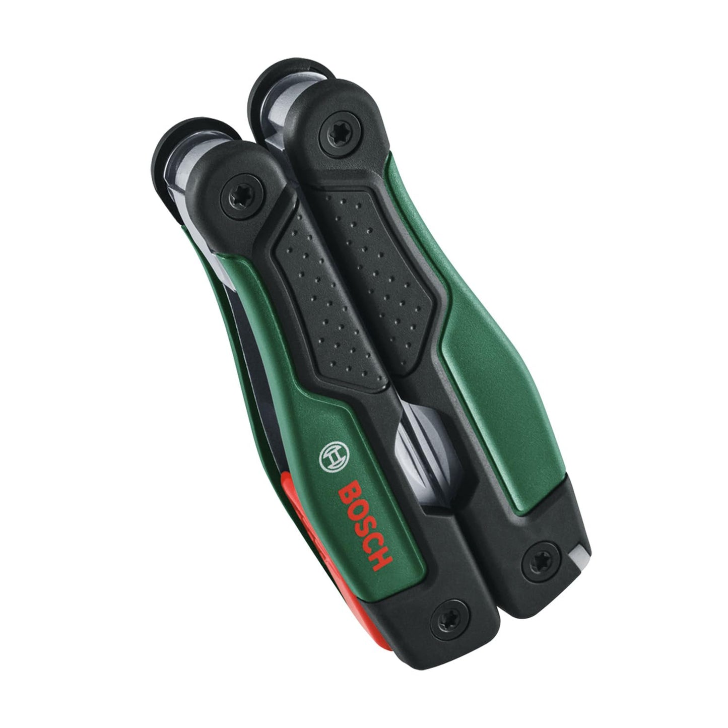 Bosch 16-in-1 Multi-Tool (multifunctional tool for DIY, outdoor, and camping; stainless steel; locking function; softgrip; 16 functions: pliers; screwdriver; knife; saw, etc.)