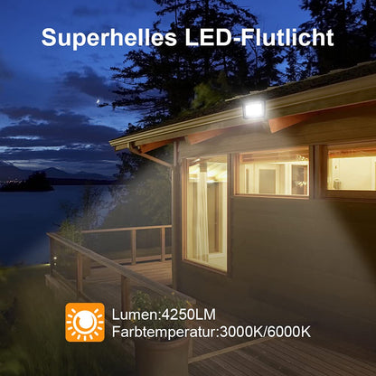 Lospitch 10-pack 50W LED spotlight Outdoor, 8500LM Super Bright Outdoor spotlight, IP66 Waterproof LED Floodlight, 3000K Warm White Spotlight Floodlight, Outdoor lamp for courtyards, garage, hotel, sports field, garden.
