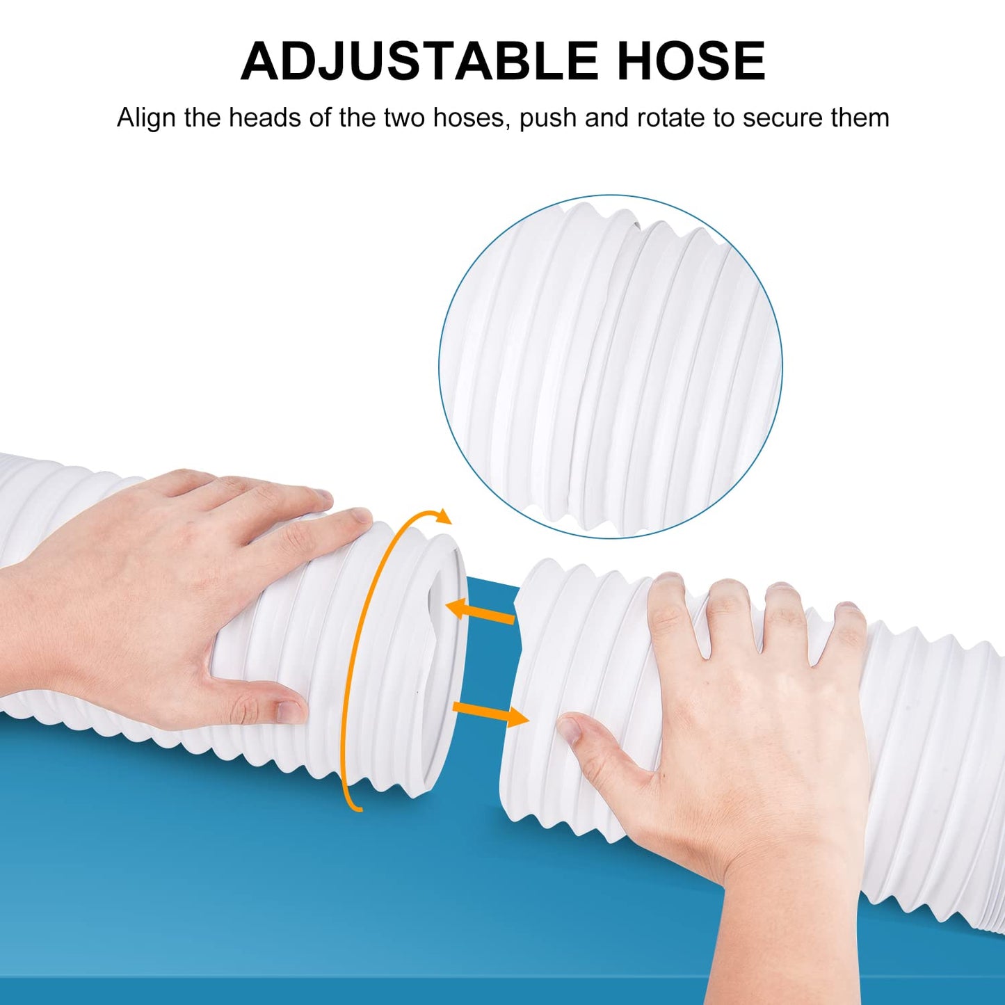 2023 Mobile Climate Hose new upgrade, kitchen exhaust hose, exhaust hose 150mm, portable climate exhaust hose, heat resistant, used for air conditioning, dehumidifier, dryer