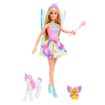 Barbie Dreamtopia Fairy Tale Advent Calendar with doll and 24 surprises including pets, fashions, and accessories, HVK26