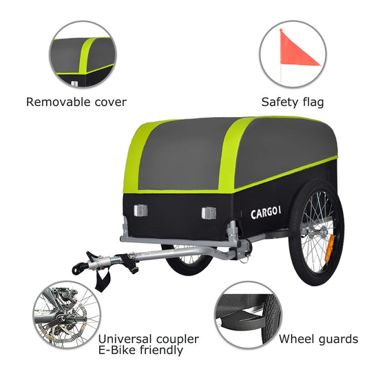 Tiggo VS Cargo I Cargo Trailer Bicycle Trailer Transport Trailer CT901-D02 GREEN
