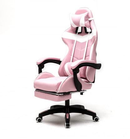 VDD Gaming Chair with Footrest Cyclone Teenagers - Office Chair - Racing Gaming Chair - Pink White