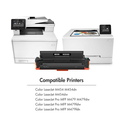 415X M479fdw Toner with Chip Compatible for HP 415X 415A Multipack Color Laserjet Pro MFP M479dw M479fnw M479fdn M454dw M454dn W2030X W2031X W2032X W2033X W2030A 4-Pack (Black Cyan Yellow Magenta)