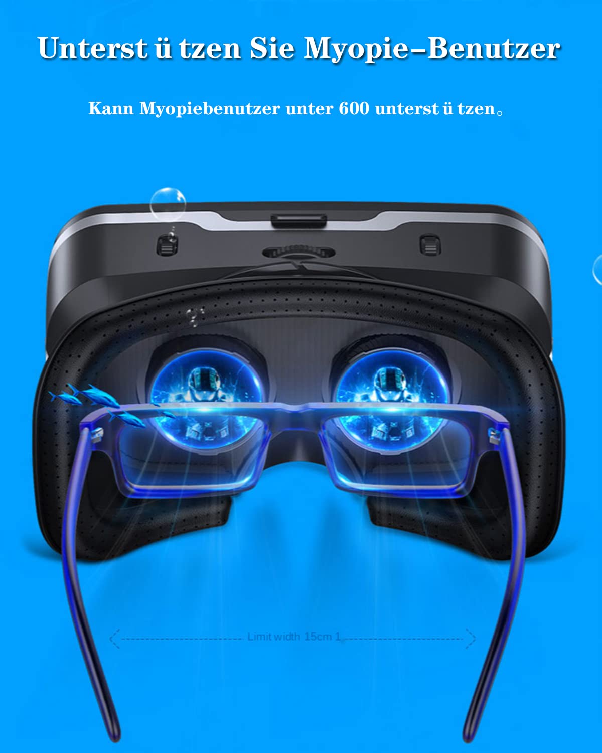 VR headset for smartphones,VR glasses Virtual Reality 3D with Bluetooth remote control Experience games for Android/iOS 4.7-7.2 inch phones Kids Adults Gift 2023 New