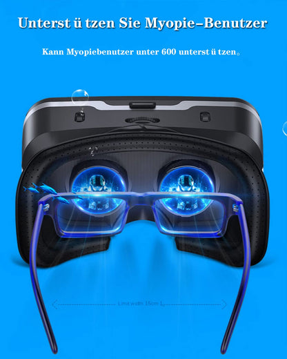 VR headset for smartphones,VR glasses Virtual Reality 3D with Bluetooth remote control Experience games for Android/iOS 4.7-7.2 inch phones Kids Adults Gift 2023 New