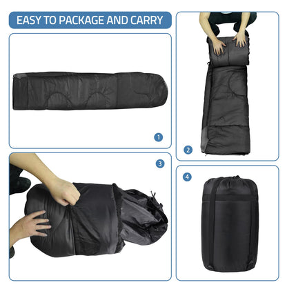 Outdoor camping sleeping bag for 3 seasons, adults sleeping bag, 2 in 1 function blanket sleeping bags, warm, lightweight, waterproof for backpacking, hiking, and traveling.