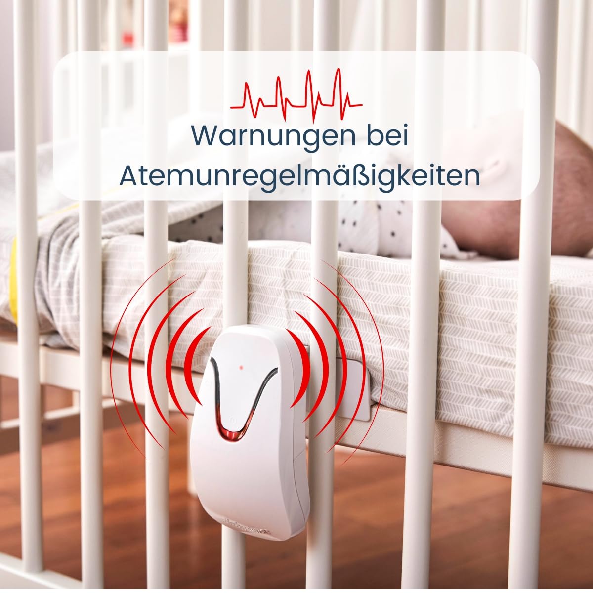 Babysense Video Baby Monitor with 2.4" screen & Medically certified movement monitor for babies with real-time alerts for absent breathing movement, contactless, 2-in-1.