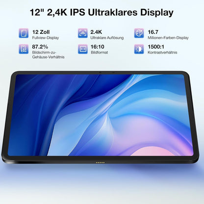 DOOGEE T40 PRO Android 15 Tablet 12 inch - 2025 new tablet with keyboard/stylus/mouse/case, Helio G99, 10800mAh, 20(8+12) GB RAM +512GB ROM(2TB TF), 2.4K display, 16MP camera, 4G LTE, dual SIM, Octa-Core.