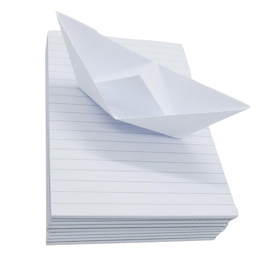 HLKauf Notebooks Writing Pads DIN A4 A5 A6 | squared | lined | blank, Notebook 5er|10er|20er Pack, 50 sheets per pad, 80 gsm offset white, pads for school or office Uni
